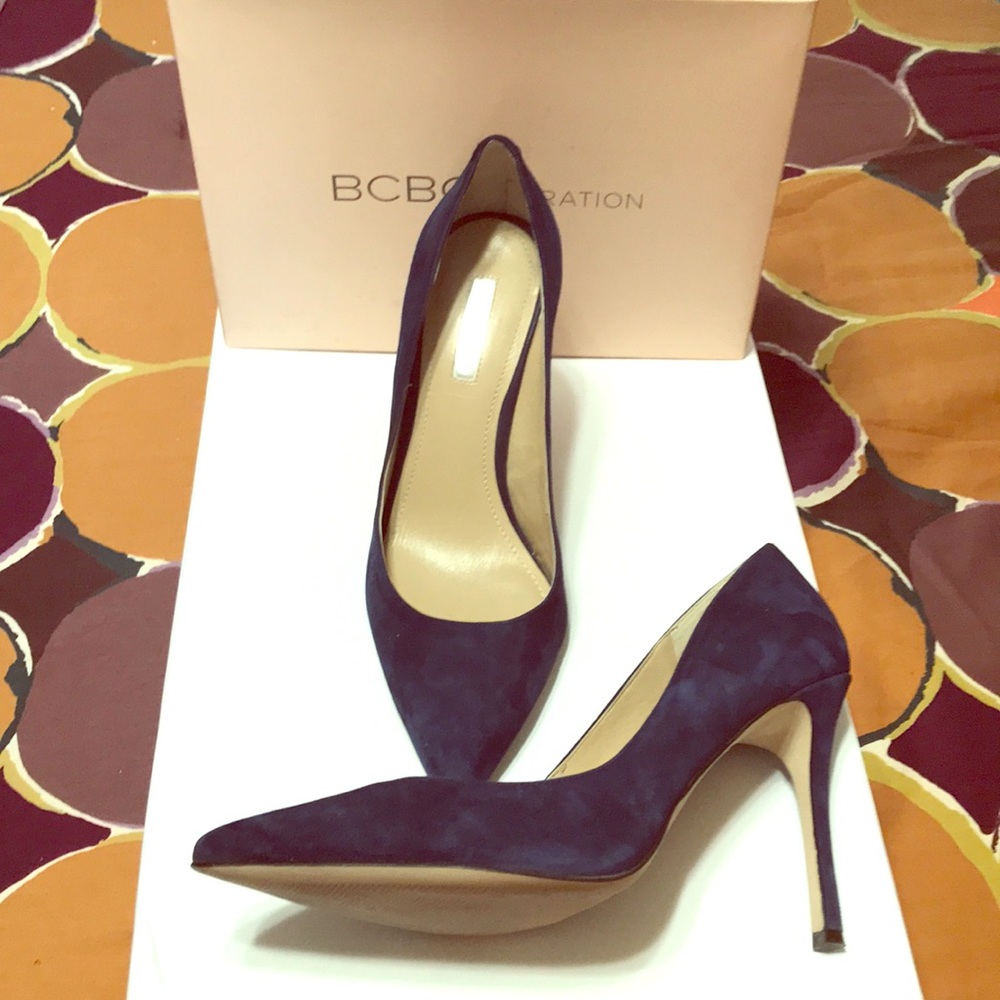 BCBG Blue Suede Shoes, sz 9.5